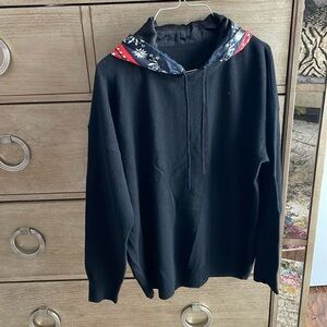 Sandro hooded wool blend sweater, size M
